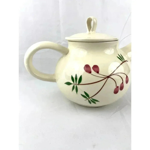 VTG 1997 Holiday Teapot Handcrafted Bath & Body Works 12" X 9" Exclusive Berry - Picture 9 of 14